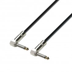 Câble Instrument Jack 6,35 mm mono coudé vers Jack 6,35 mm mono coudé 0,15 m