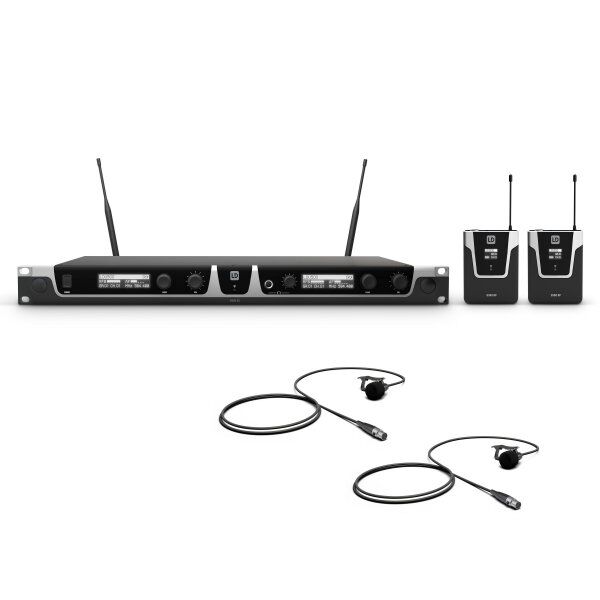 LD Systems U505 BPL 2 - Système de Micro sans Fil avec 2 x Émetteur Ceinture et 2 x Micro Cravate