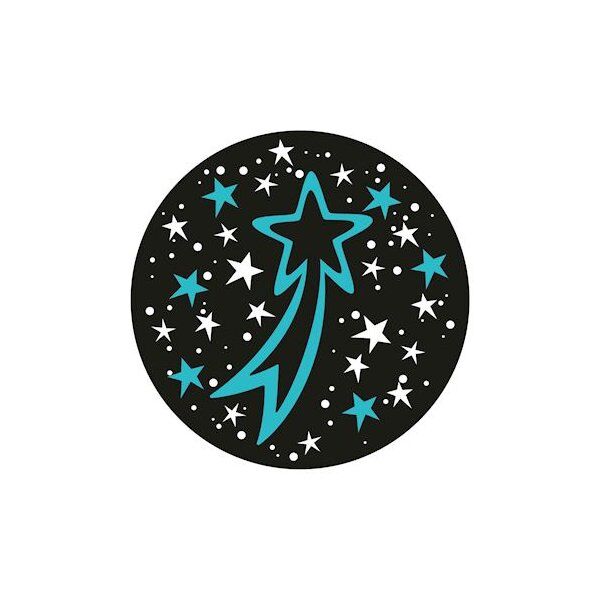 Gobo motif filante 2 couleurs blanc/bleu 54mm