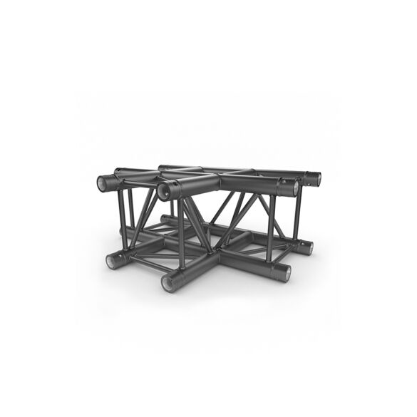Angle aluminium carré 290 3 directions 90° noir - Contest Stage AGQUA-05 blk