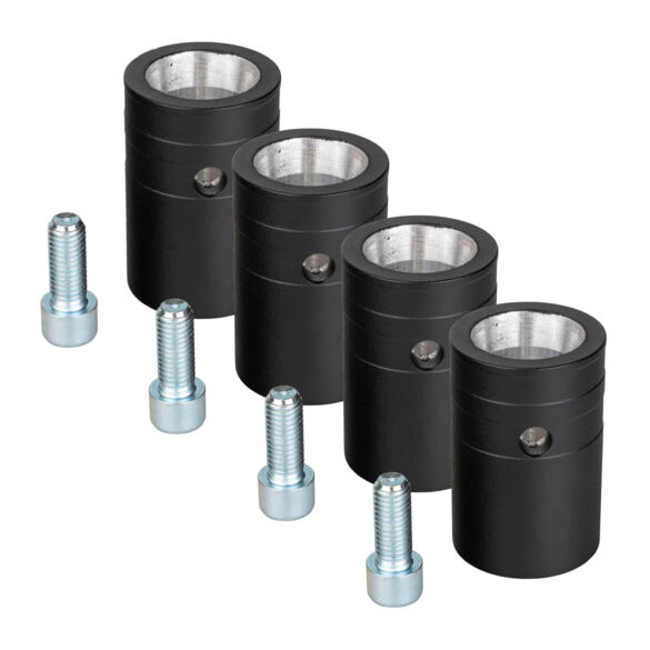 Jeu de 4 manchons femelles pour cube de jonction carrée - Contest Stage BT-TRUSS QUAT 29 - BOX Coupler Set FEMALE BLK - no