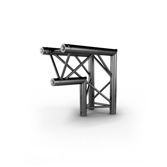 Angle Trio 2 directions 90° sommet intérieur noir - Contest Stage AG29-025 blk