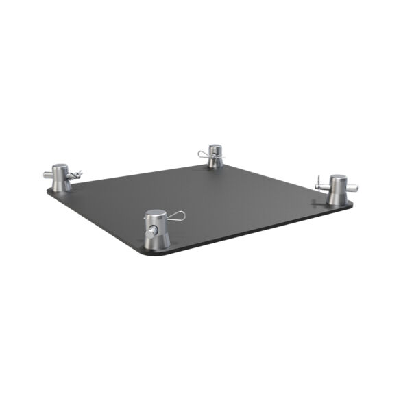 Embase au sol 400x400 mm pour structures QUATRO39 Aluminium haute résistance noir - Contest Stage EMQUA39-B1 blk