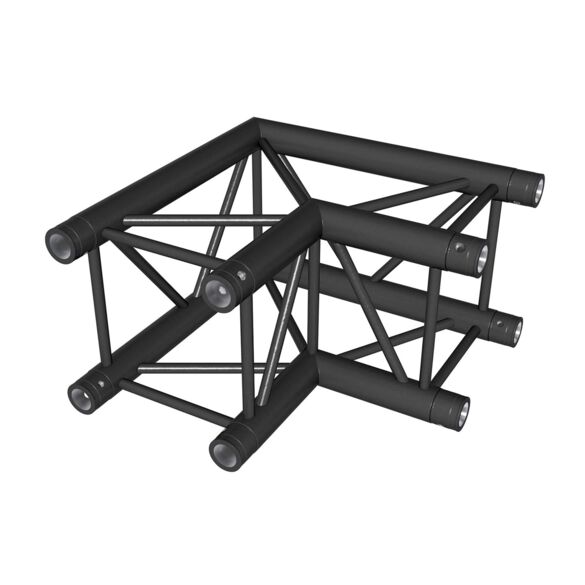 Angle aluminium carré 290 2 directions 50 cm 90° noir - Contest Stage AGQUA-02 blk
