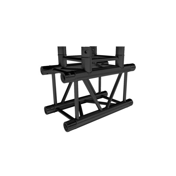 Angle aluminium carré 290 charge lourde 3 directions 90° noir - Contest Stage QUATRO-A03 blk
