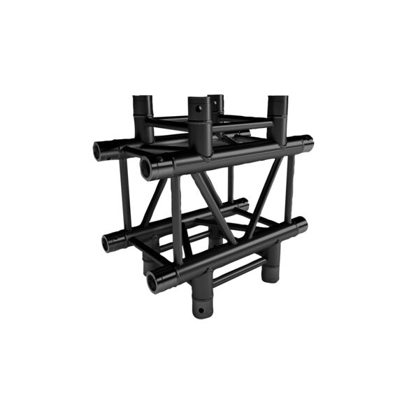 Angle aluminium carré 290 charge lourde 4 directions 90° noir - Contest Stage QUATRO-A04 blk