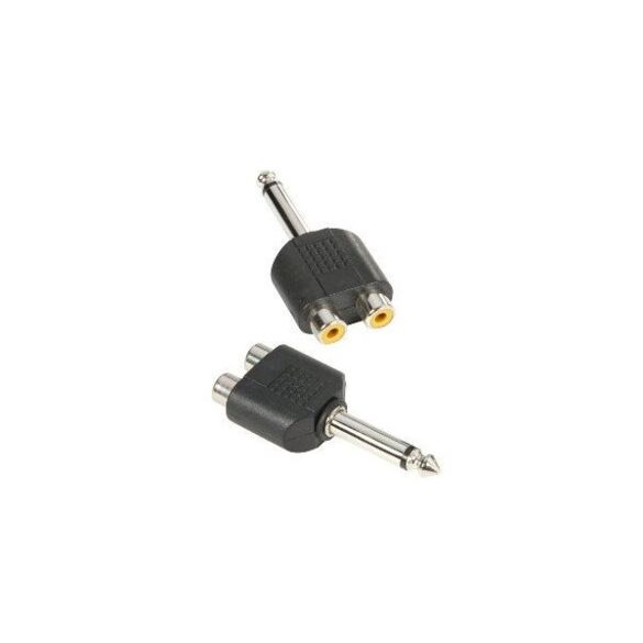 Adaptateur en Y 2 x RCA mono femelle vers Jack mono mâle