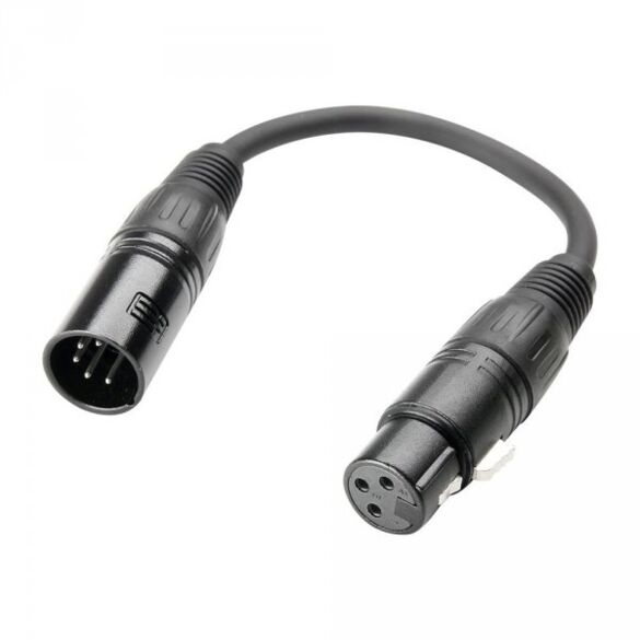 Adaptateur DMX XLR 5 Points mâle vers XLR 3 Points femelle