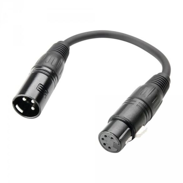 Adaptateur DMX XLR 5 Points femelle vers XLR 3 Points mâle