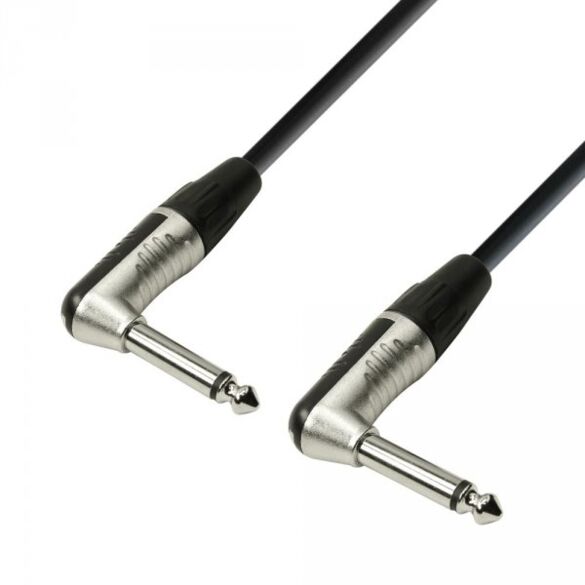 Câble Instrument REAN Jack 6,35 mm mono coudé vers Jack 6,35 mm mono coudé 0,6 m