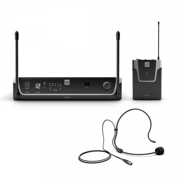 LD Systems U305.1 BPH - Système de Micro sans Fil avec Émetteur Ceinture et Micro Serre-tête