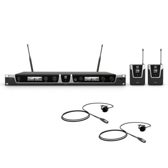 LD Systems U505 BPL 2 - Système de Micro sans Fil avec 2 x Émetteur Ceinture et 2 x Micro Cravate