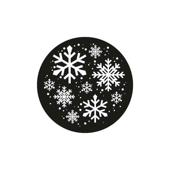 Gobo motif flocons 1 couleur blanc 54mm