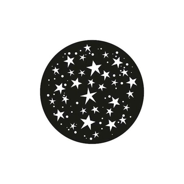 Gobo motif etoiles 1 couleur blanc 54mm