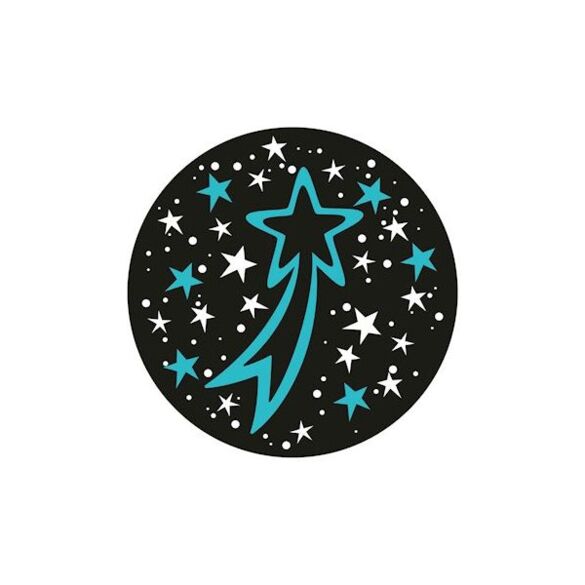 Gobo motif filante 2 couleurs blanc/bleu 54mm