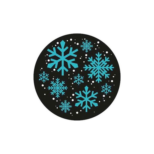 Gobo motif flocons 2 couleurs blanc/bleu 54mm