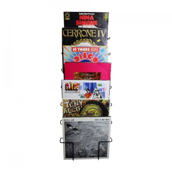 SUPPORT MURAL 60 VINYLES NOIR - VWM 60 BL