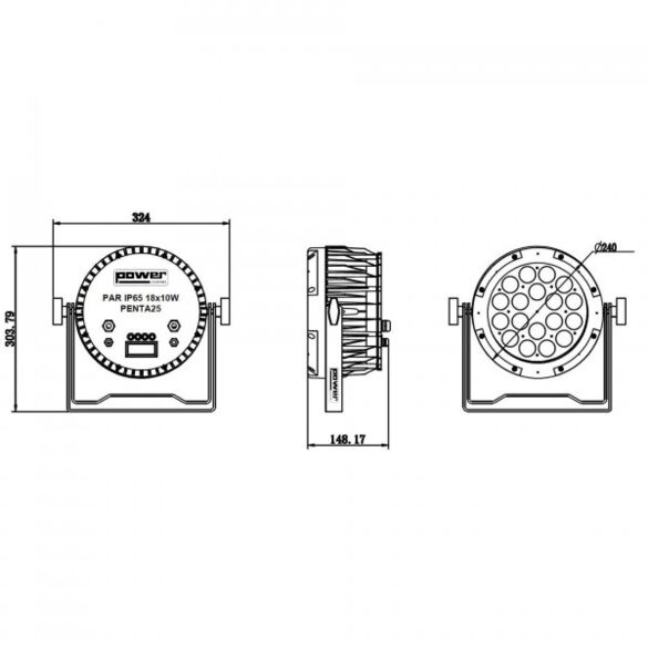 PAR SLIM 18x10W IP65 PENTA25 Power Lighting