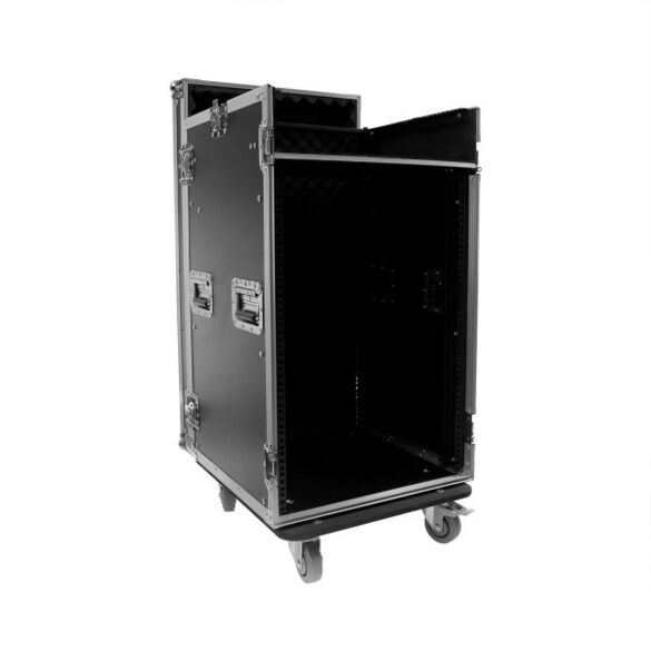 Flight case Mixer/Rack 16U roller