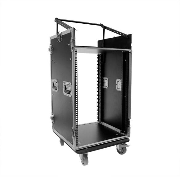 Flight case Mixer/Rack 16U roller