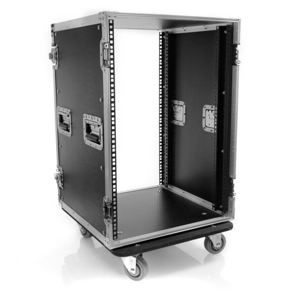 Flight case Rack 16U roller