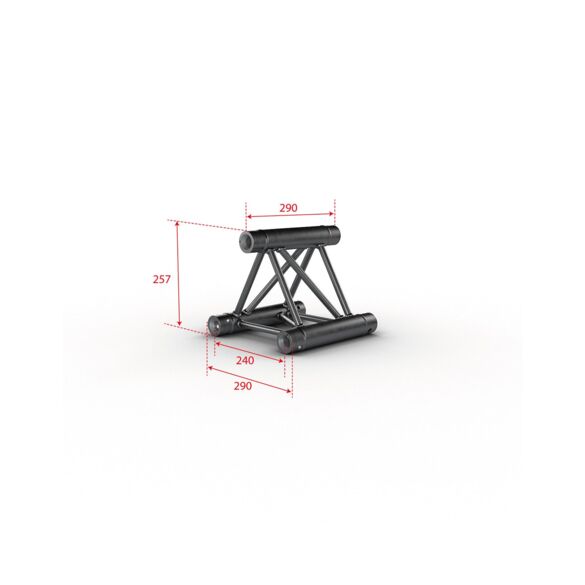 Structure alu triangulaire 290 - 29 cm noire - Contest Stage PT29-029 blk