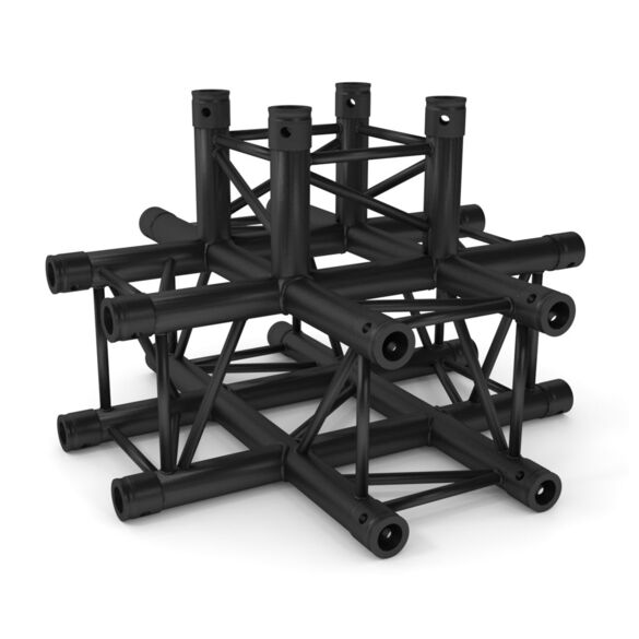 Angle aluminium carré 290 5 directions 90° noir - Contest Stage AGQUA-07 blk