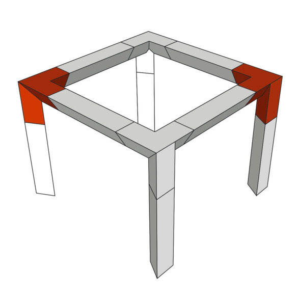 Angle Triangulaire 220 mm 3 directions 50 cm droit 90° - Contest Stage DECO22T-AG02