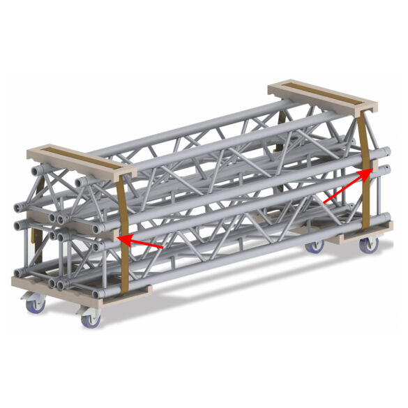 Entretoise de transport pour structure en 290 mm, Compatible avec la struct - Contest Stage BT-TRUSS 29-TROLLEY-STACK
