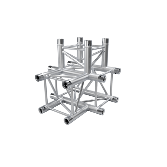 Angle aluminium carré 290 charge lourde 4 directions 90° - Contest Stage QUATRO-A05