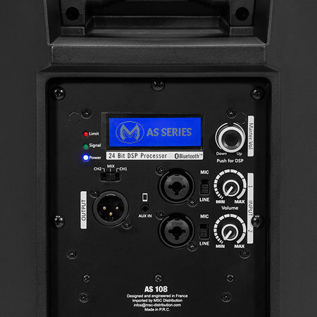 Mac Mah Pack AS 108 (la paire) + AS 812 Sub + support d'enceintes ST180 (la paire) – 110 cm