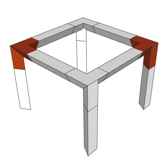 Angle Trio 3 directions 90° sommet bas gauche - Contest Stage AG29-034