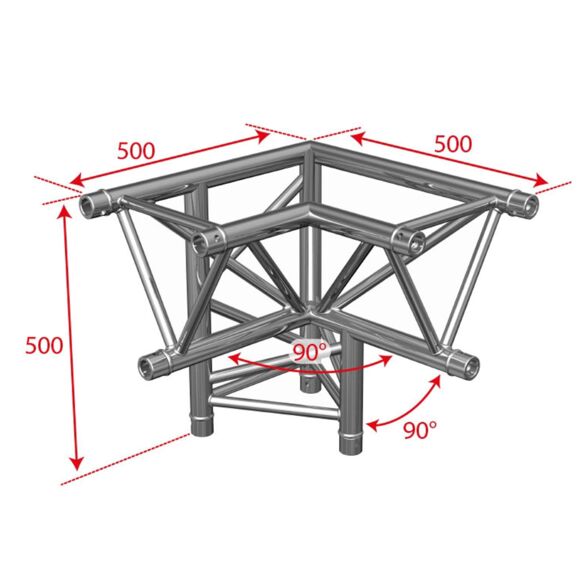 Angle Trio 3 directions 90° sommet bas droit - Contest Stage AG29-033