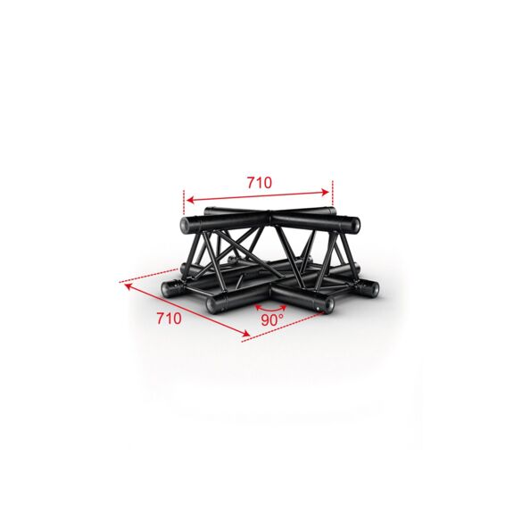 Croix 290 mm 4 directions noir - Contest Stage AG29-041 blk