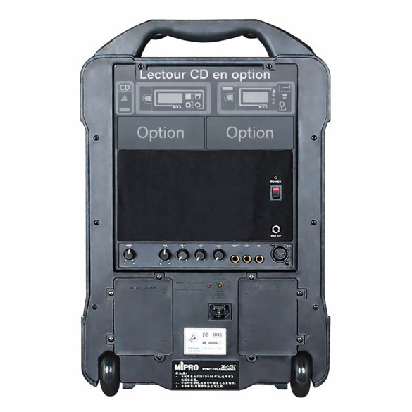 Enceinte sono portable MIPRO MA-707 PA avec lecteur CD USB Bluetooth en option