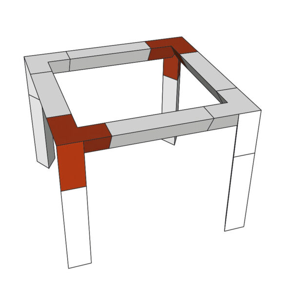 Angle Trio 3 directions 90° sommet bas droit - Contest Stage AG29-033