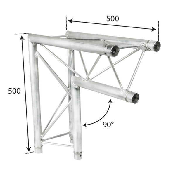 Angle Triangulaire 220 2 directions 50 cm 90° vertical - Contest Stage DECO22T-AG05
