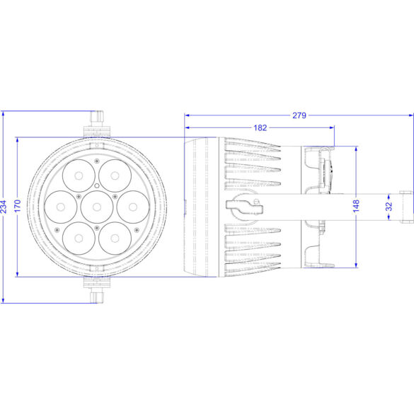 Briteq BTI-VERSABEAM – Projecteur LED beam IP65 7 x 15 W RGBL