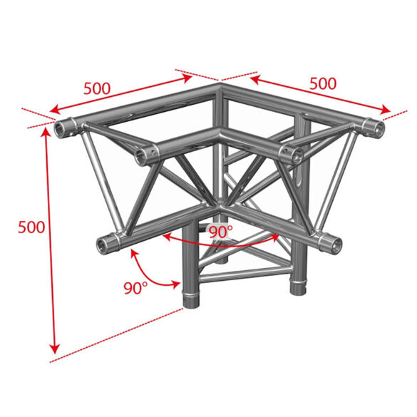 Angle Trio 3 directions 90° sommet bas gauche - Contest Stage AG29-034