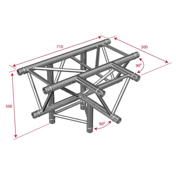 Té 290 mm 4 directions sommet bas - Contest Stage AG29-042