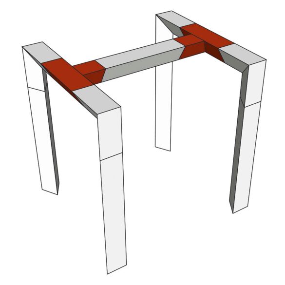 Angle Triangulaire 220 mm 3 directions 90° - Contest Stage DECO22T-AG04