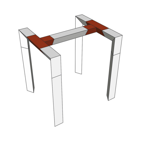 Té horizontal 290 mm 3 directions 90° - Contest Stage AG29-036