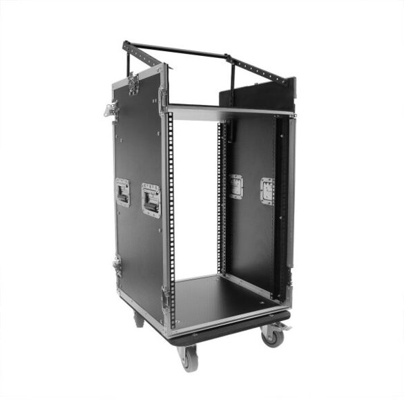 Flight case Mixer/Rack 16U roller