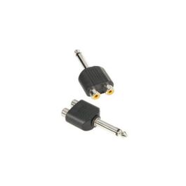 Adaptateur en Y 2 x RCA mono femelle vers Jack mono mâle
