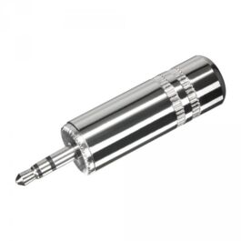 Connecteur Jack 3,5 mm stéréo chrome section 8,5 mm