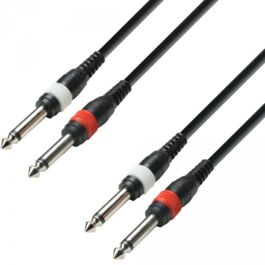 Cable Double JACK mono vers Double Jack mono 1M