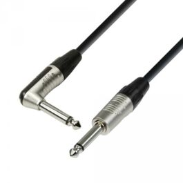 Câble Instrument REAN Jack 6,35 mm mono vers Jack 6,35 mm mono coudé 9 m